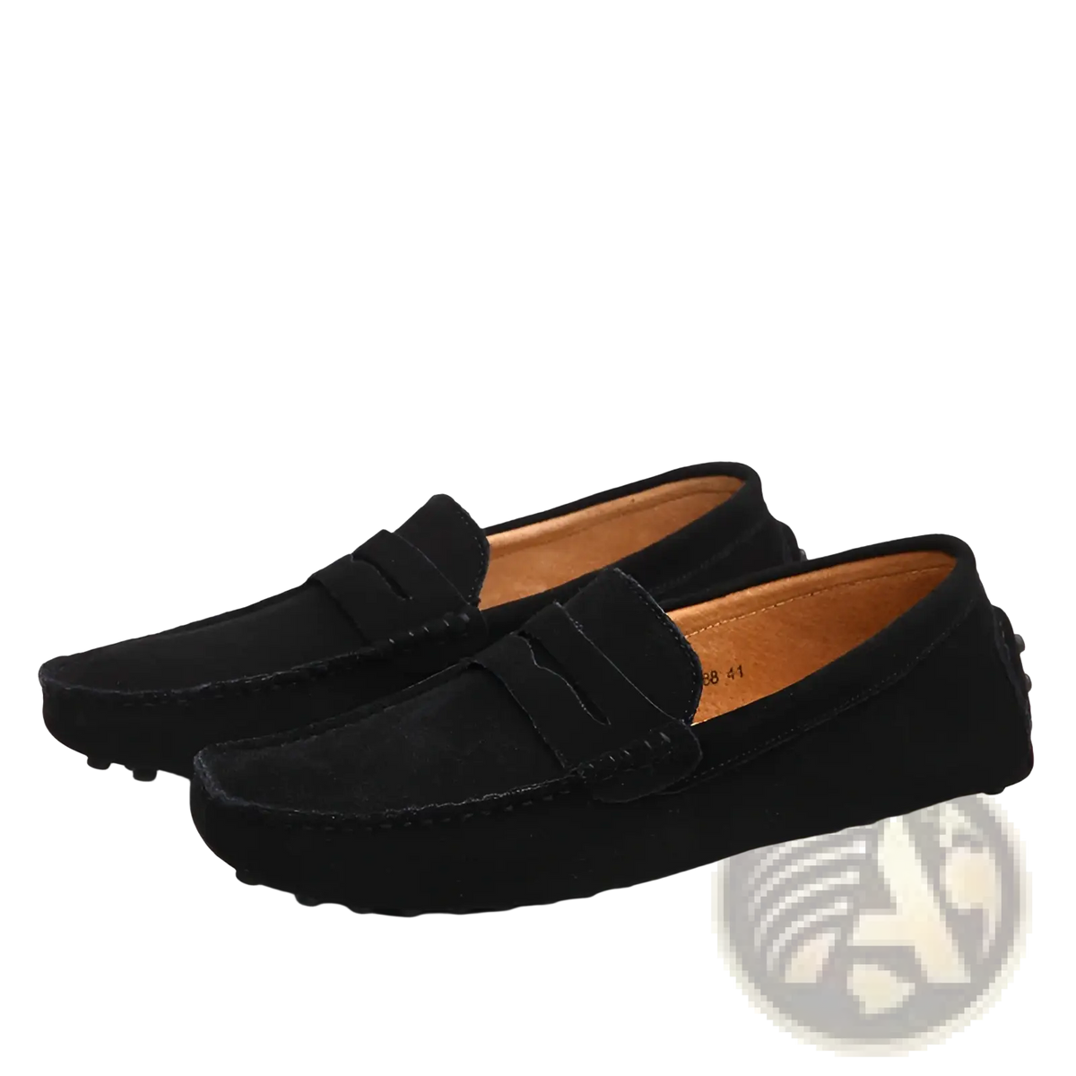 Men's Suede Moccasin Loafers with Rubber Sole