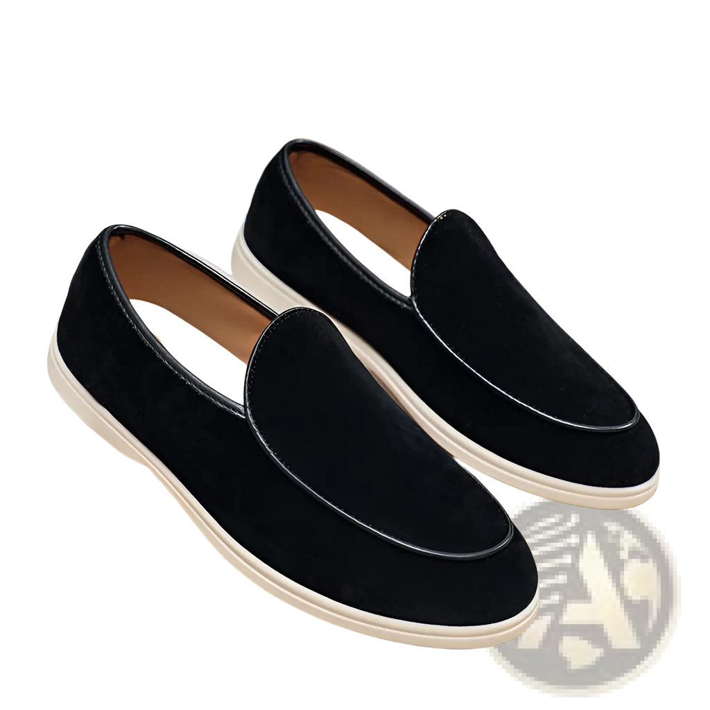 Men's Suede Slip on Loafers with Rubber Sole