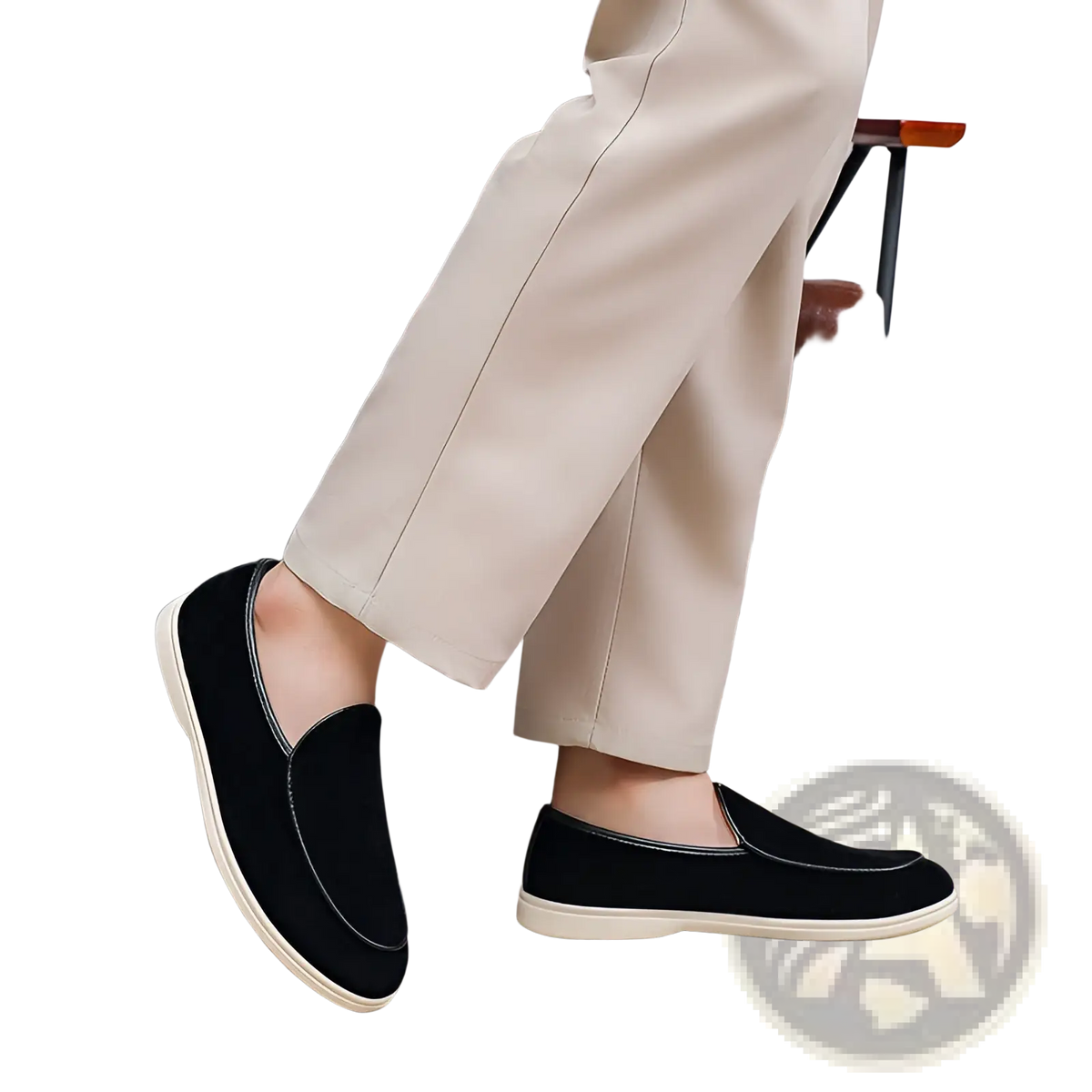 Men's Suede Slip on Loafers with Rubber Sole