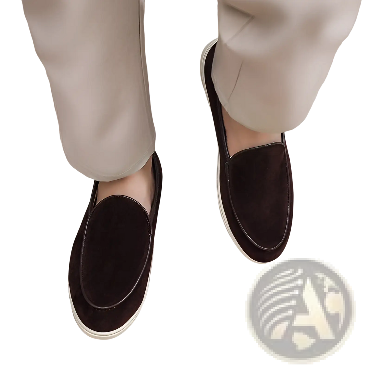 Men's Suede Slip on Loafers with Rubber Sole
