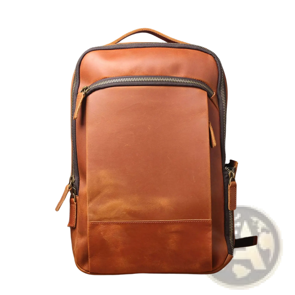 Men's Vintage Leather Backpack in Dark Brown Cowhide