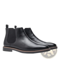 Men's Waterproof Leather Chelsea Boots with Tan Sole