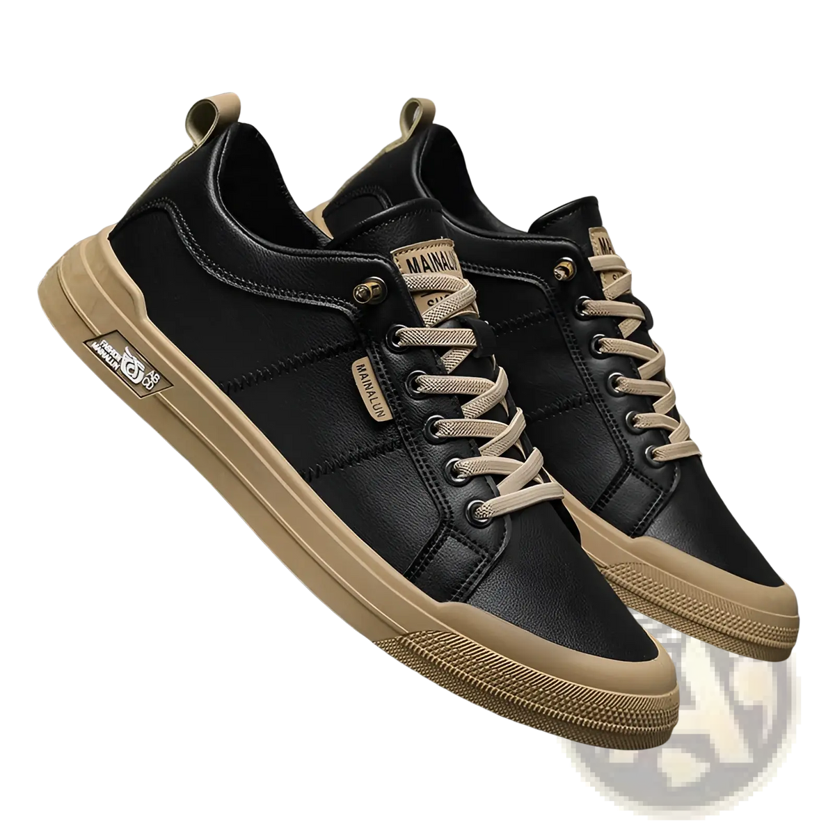 Men's White Minimalist Leather Casual Sneakers
