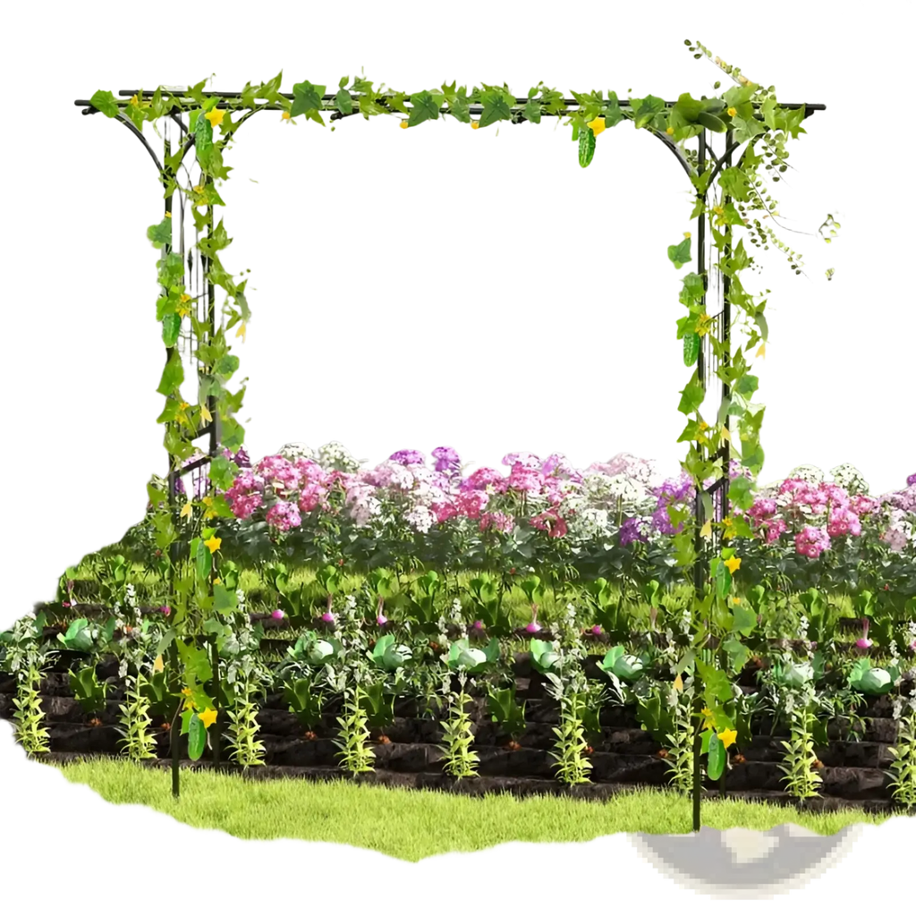 Metal Garden Arbor Archway for Climbing Plants 81in