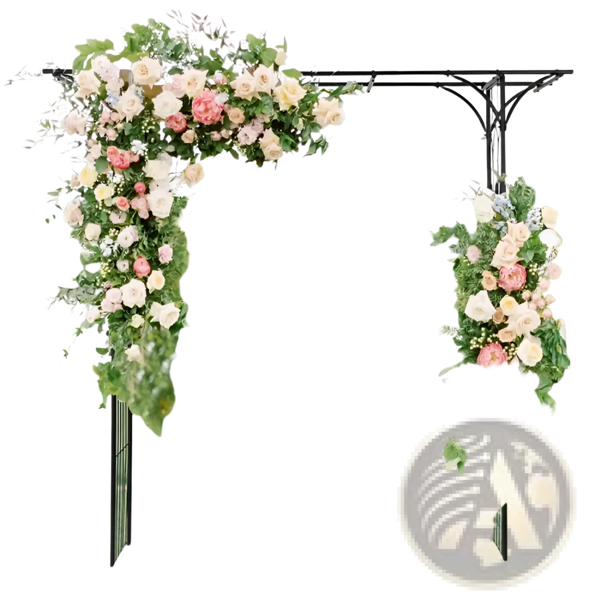 Metal Garden Arbor Archway for Climbing Plants 81in