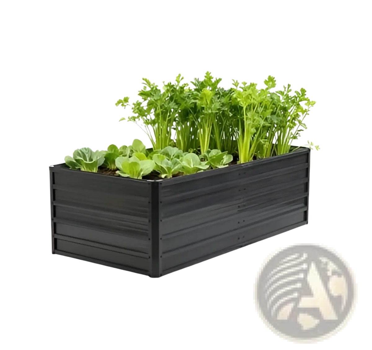 Metal Raised Garden Bed 6x3x2ft Galvanized Planter Box