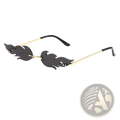 Metallic Flame Gemstone Sunglasses with Gradient Lenses