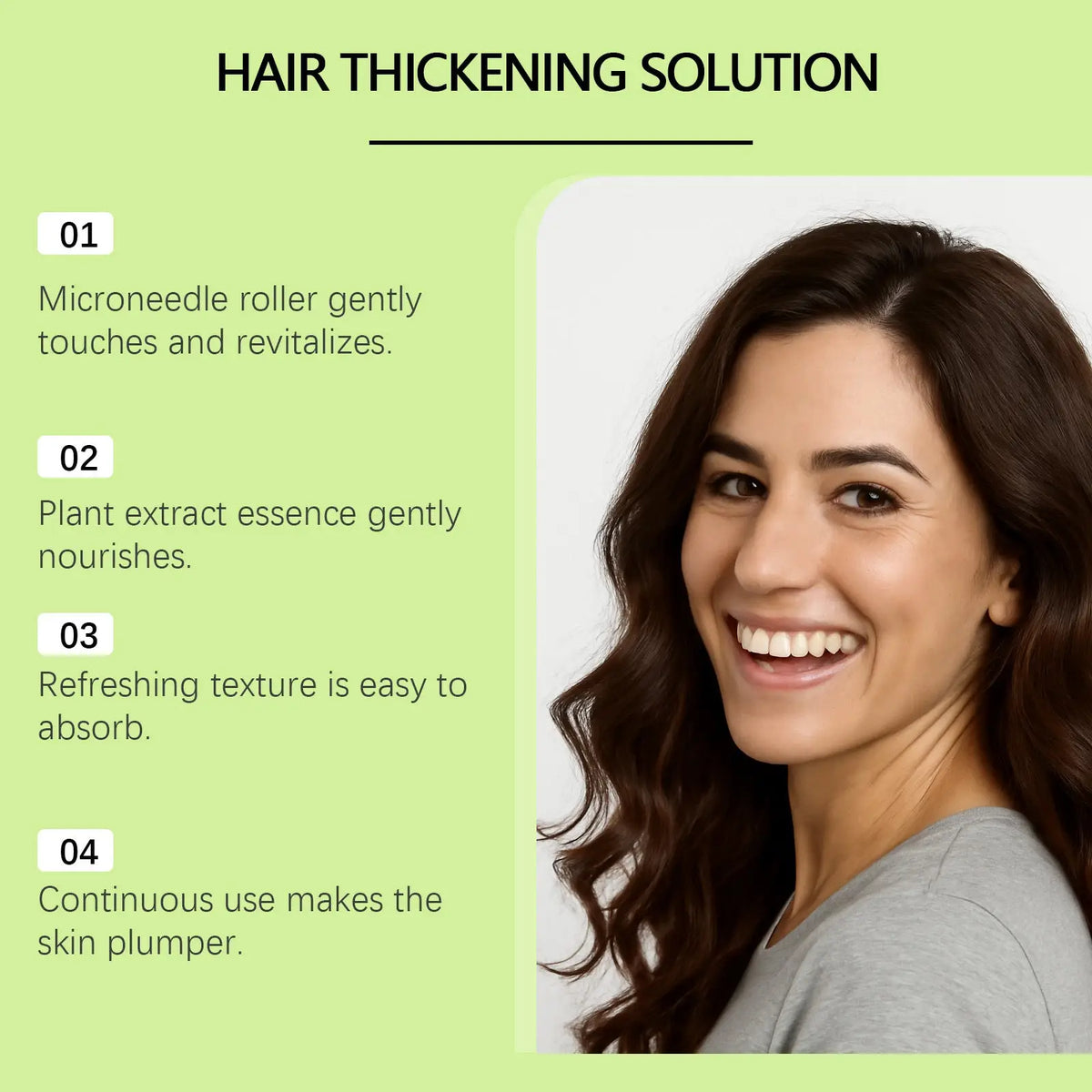 Microneedle Hair Thickening Solution Roller Kit