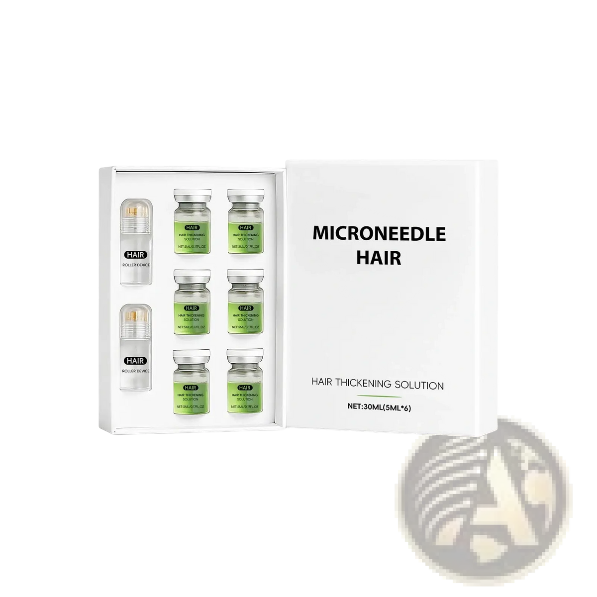 Microneedle Hair Thickening Solution Roller Kit
