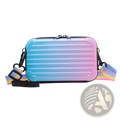 Mini Suitcase Crossbody Bag with Rainbow Strap