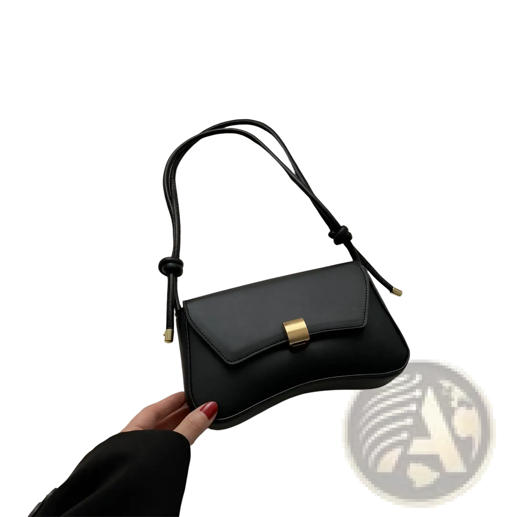 Minimalist Faux Leather Structured Shoulder Bag