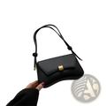 Minimalist Faux Leather Structured Shoulder Bag