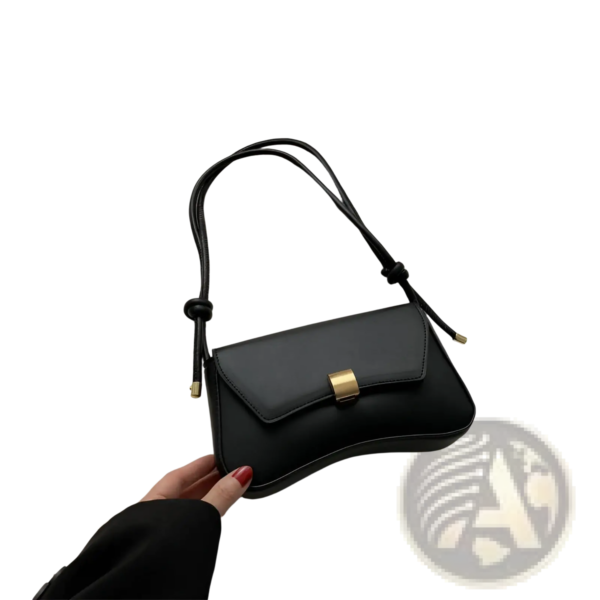 Minimalist Faux Leather Structured Shoulder Bag