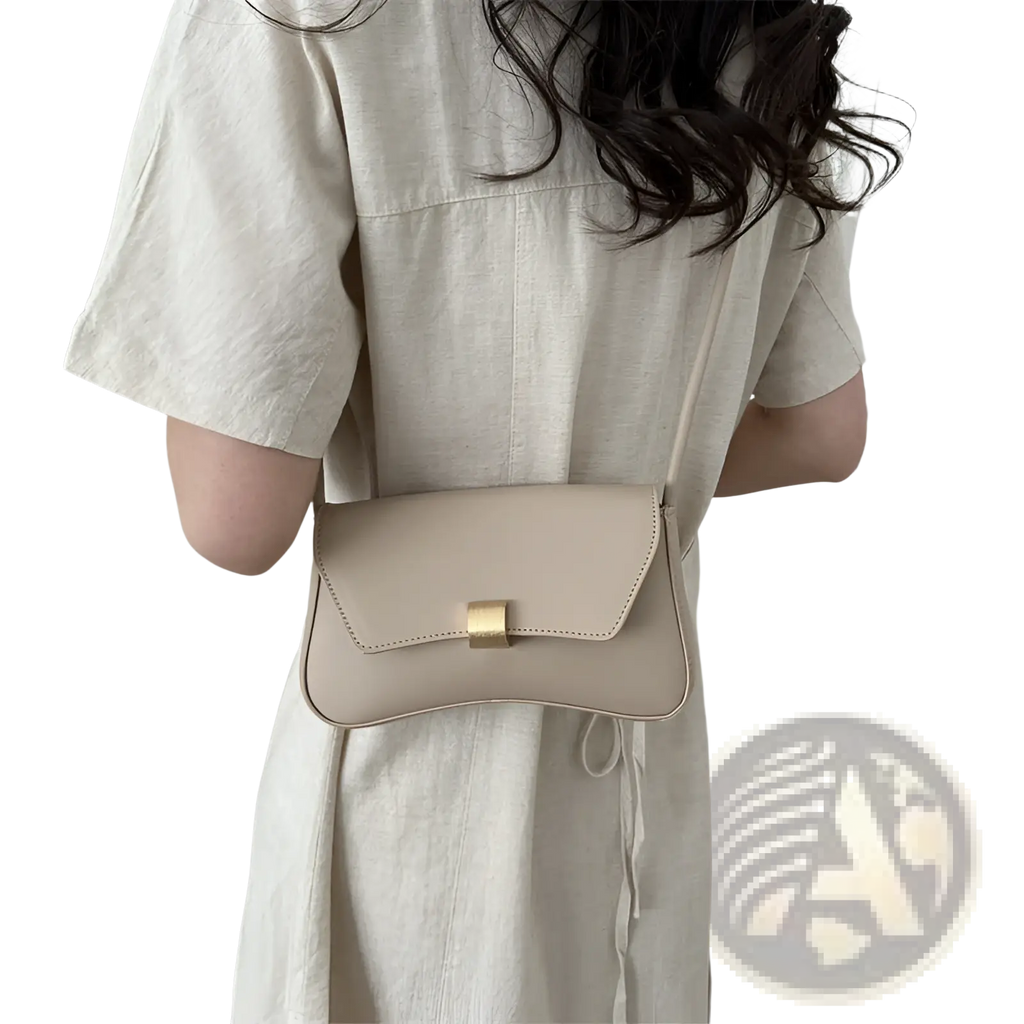 Minimalist Faux Leather Structured Shoulder Bag