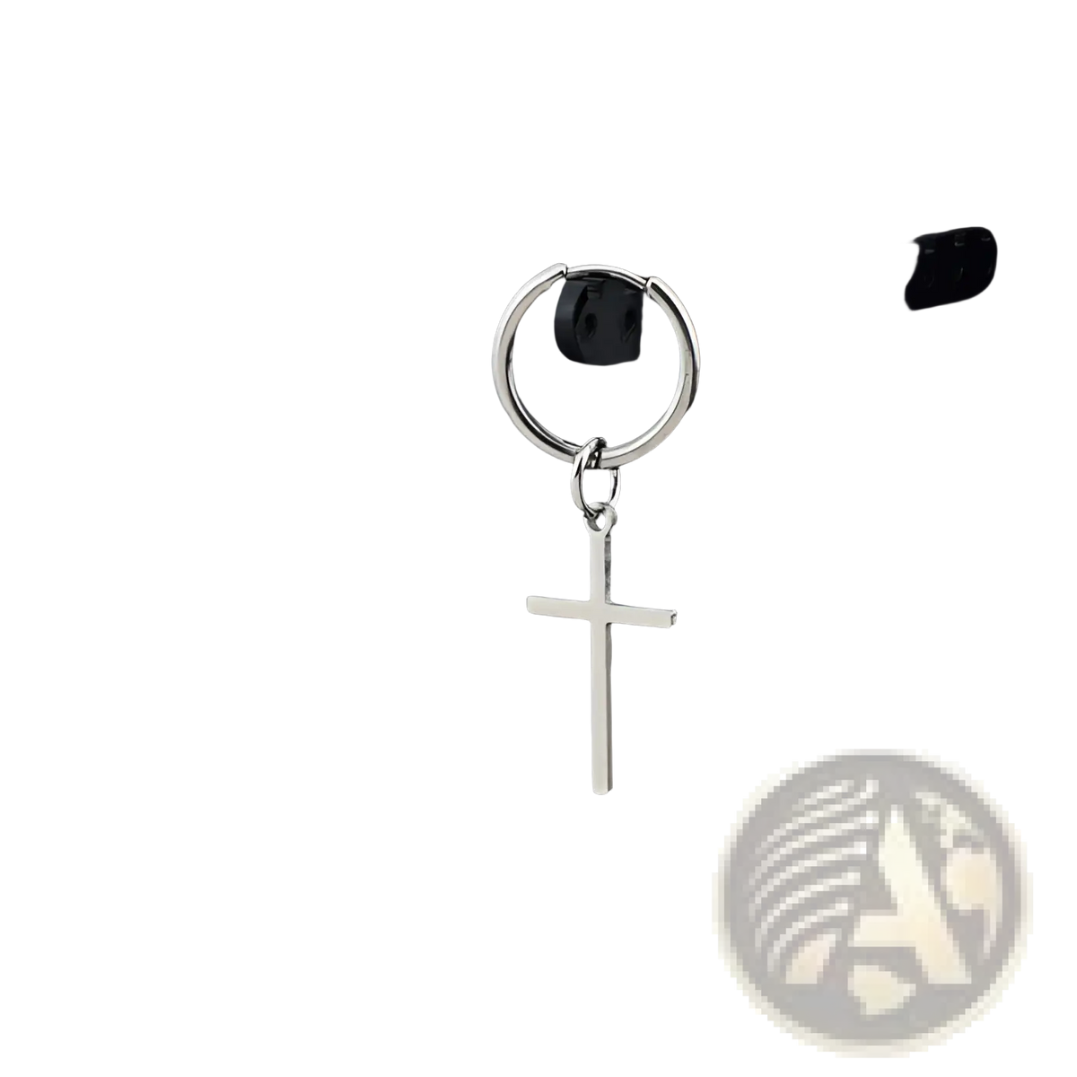 Minimalist Stainless Steel Cross Hoop Earrings