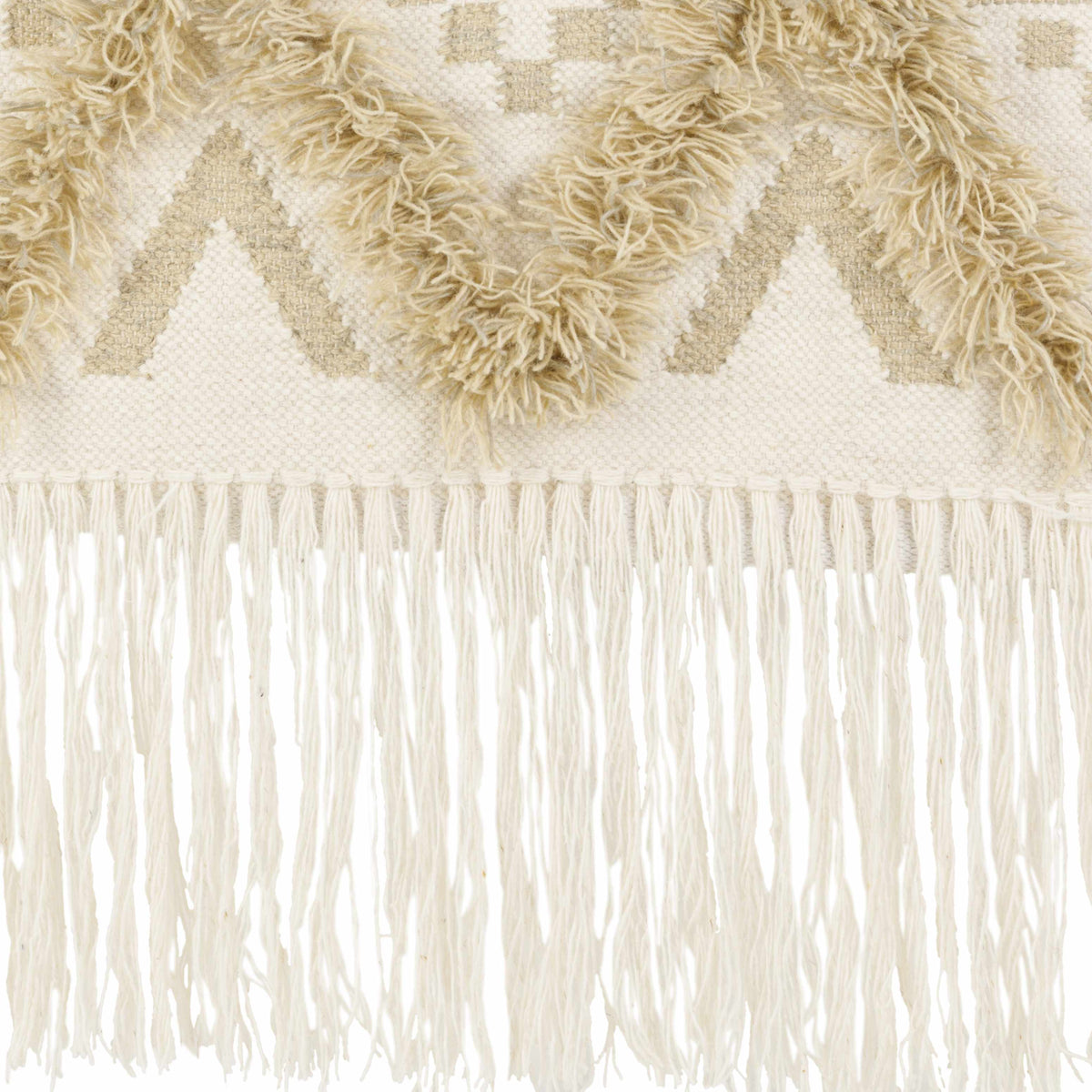 Malay Cream Diamond Fringe Wall Hanging - Clearance