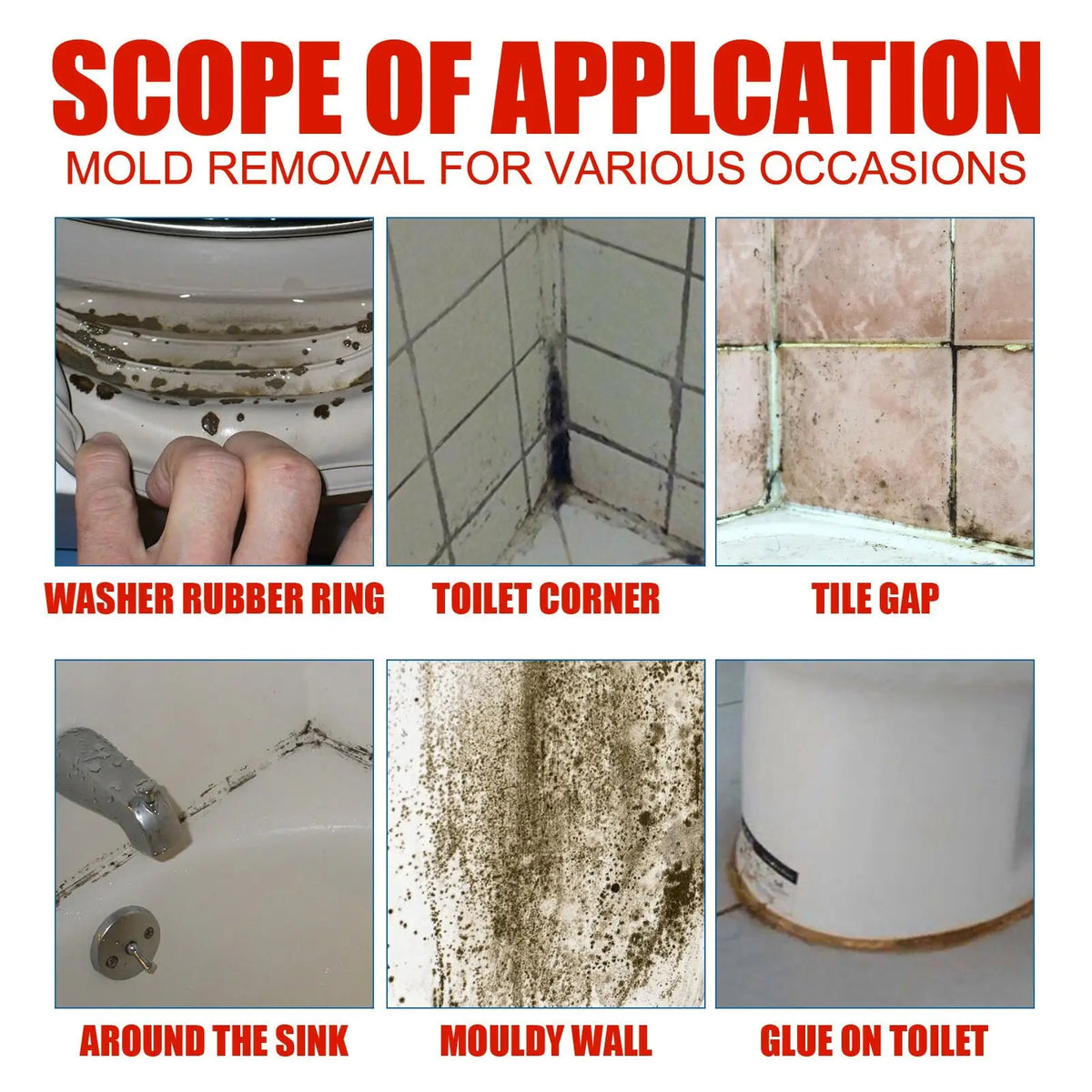 Mold Removal Gel Bathroom Tile and Wall Cleaner 120g