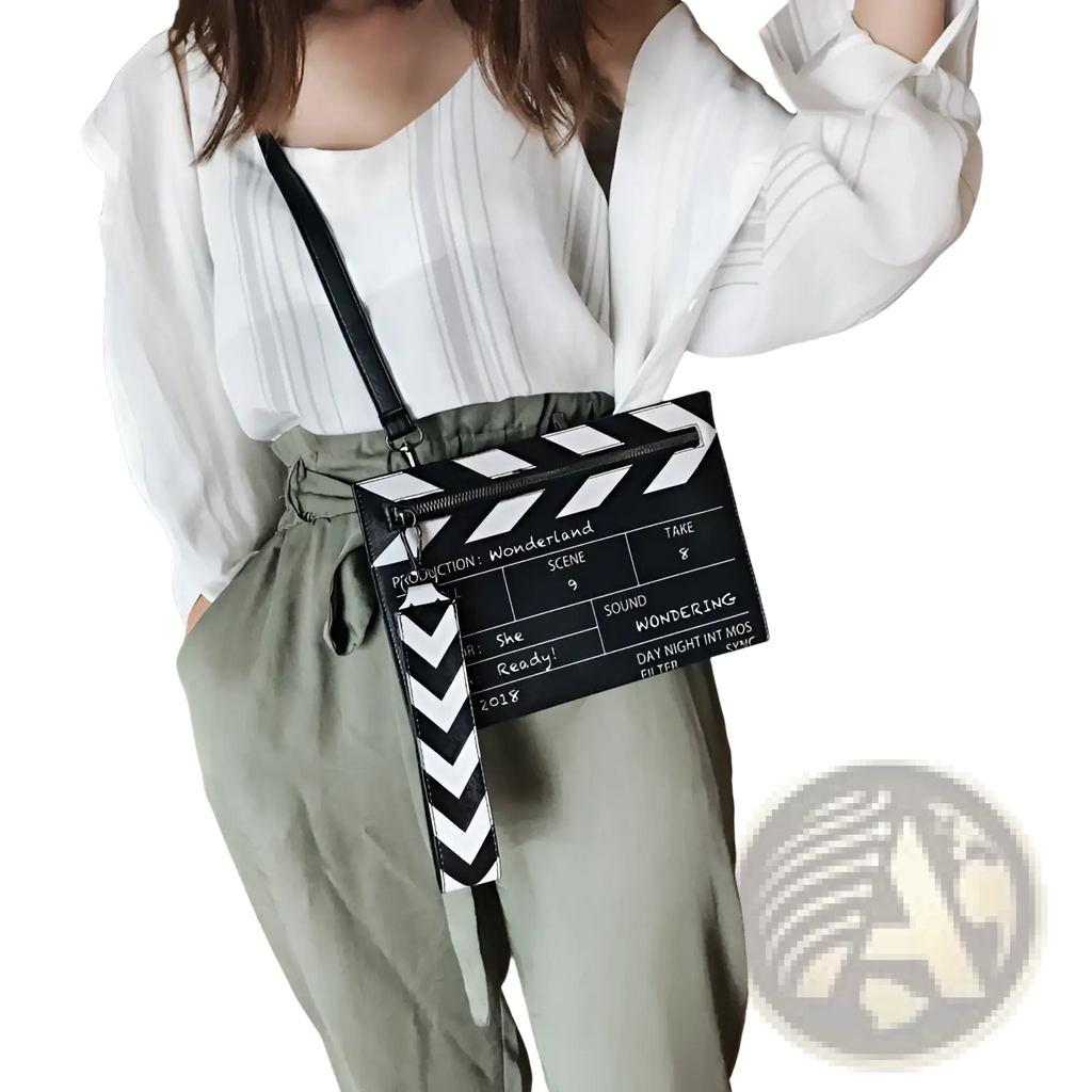 Movie Clapperboard Pu Leather Crossbody Envelope Clutch