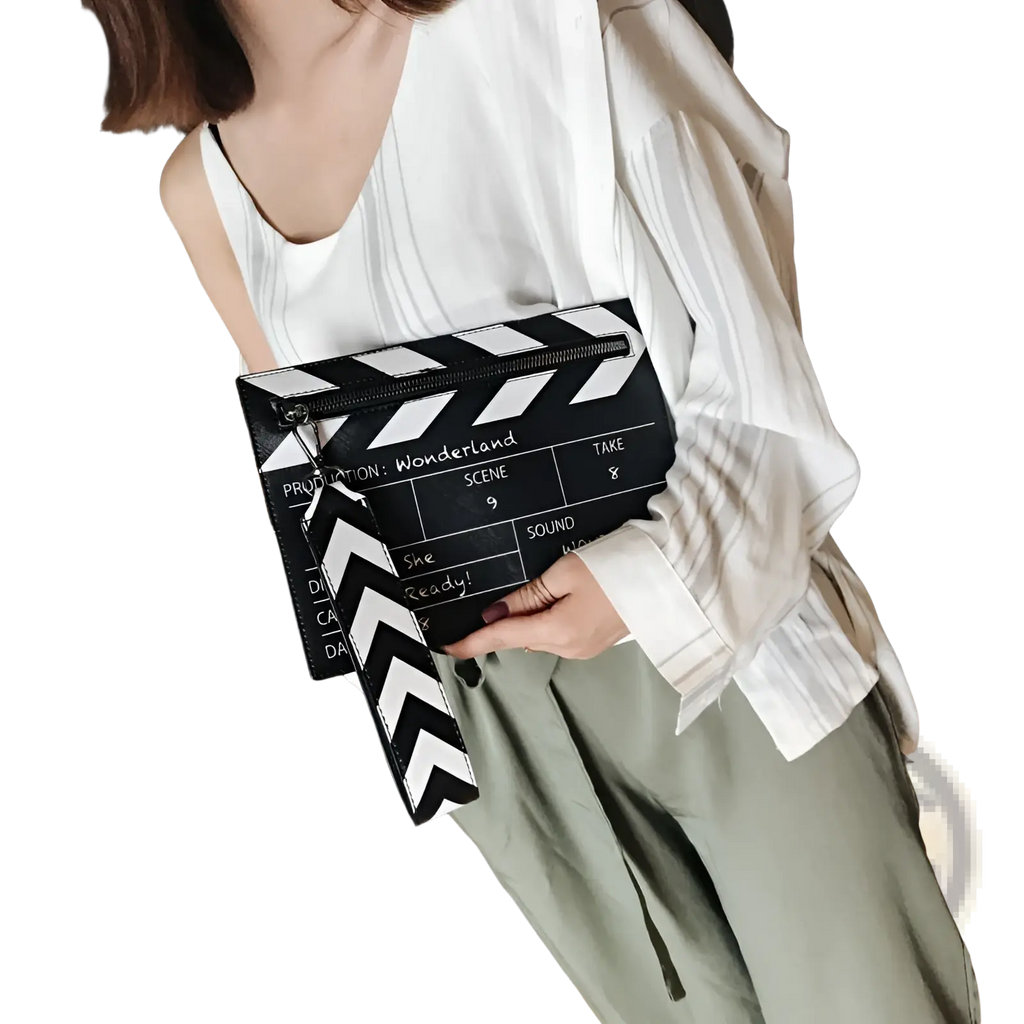 Movie Clapperboard Pu Leather Crossbody Envelope Clutch