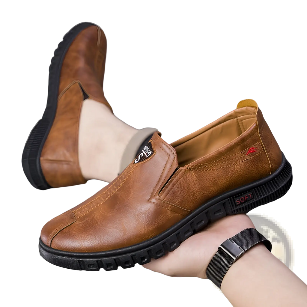 Non-slip Leather Chef Shoes Waterproof Work Loafers