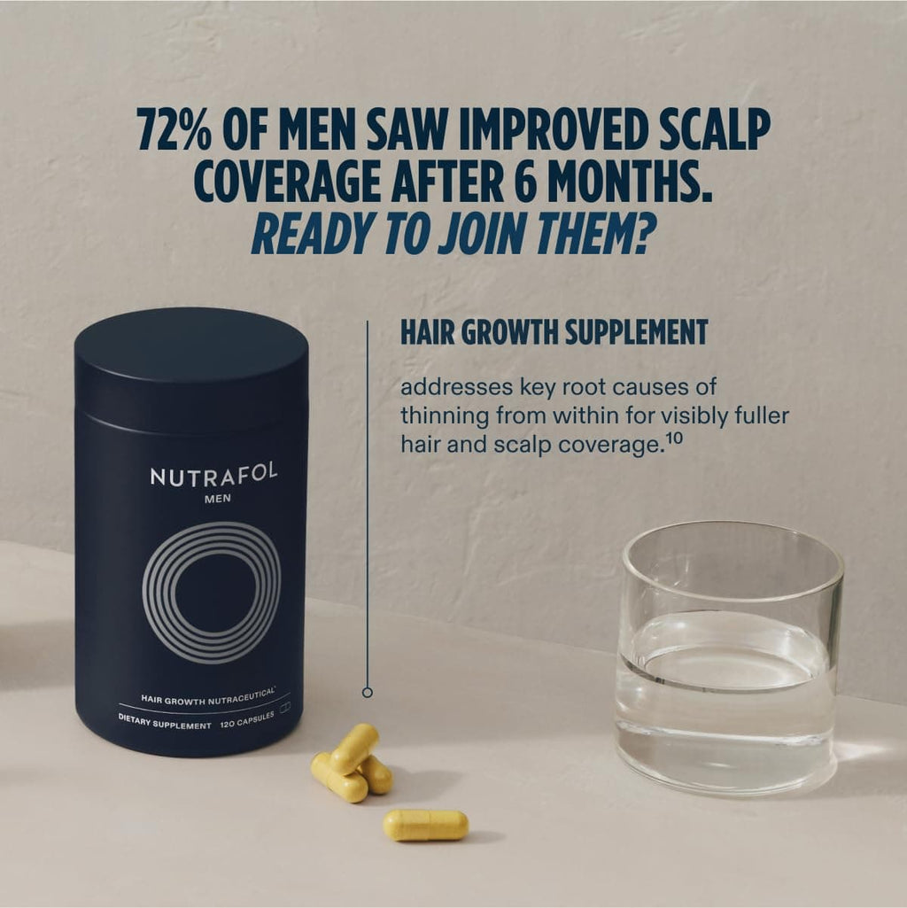 Nutrafol Men Active Cleanse Scalp Microbiome 2-in-1 Shampoo and Conditioner 8.1 Oz