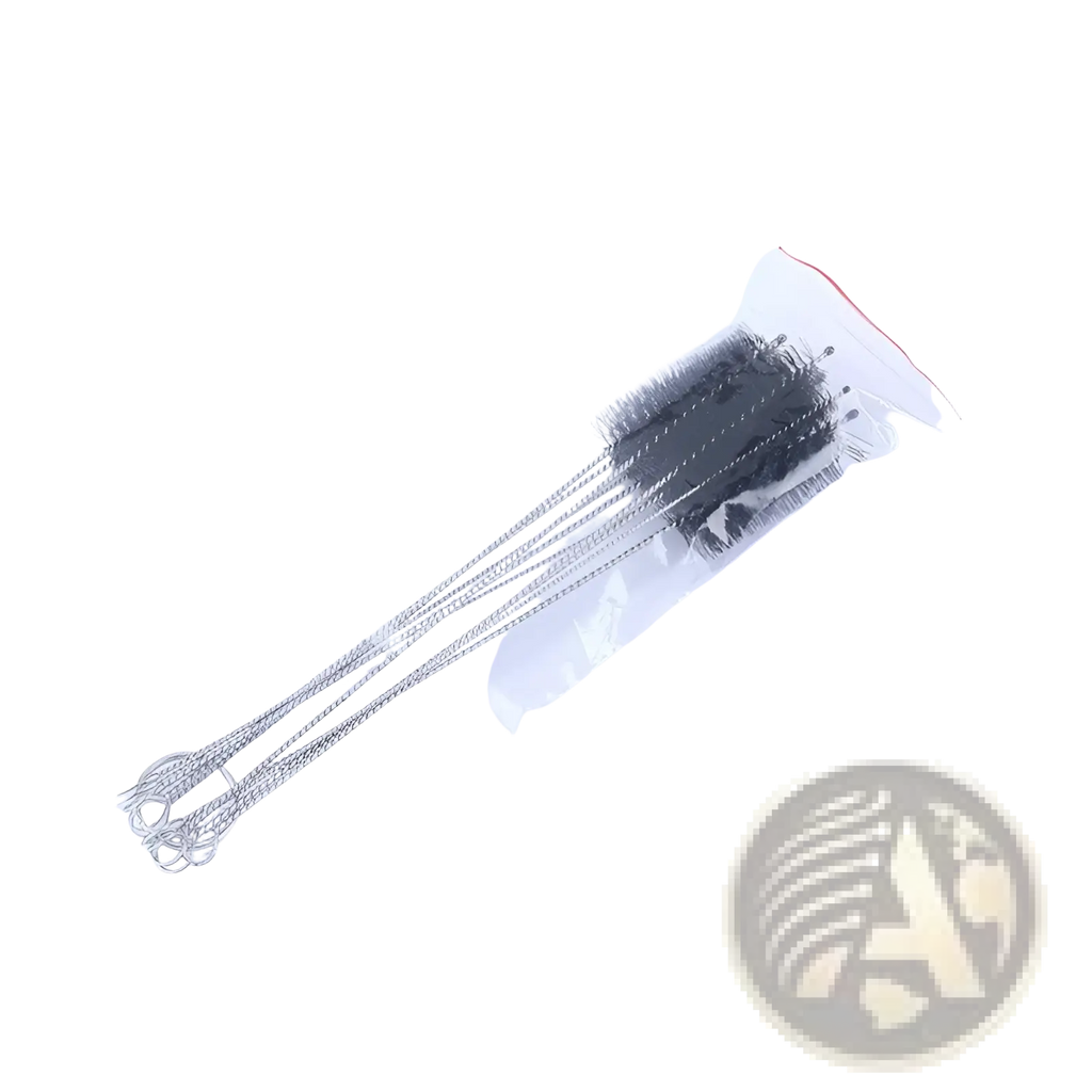 Nylon Straw Cleaning Brush Set Stainless Steel 10pc