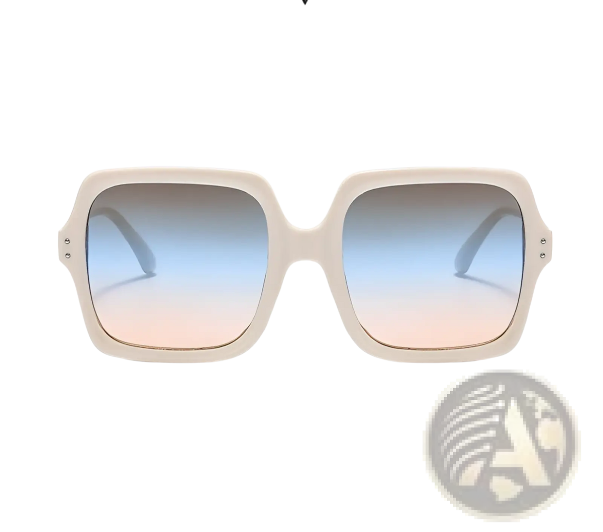 Oversized Square Fashion Sunglasses with Translucent Frames