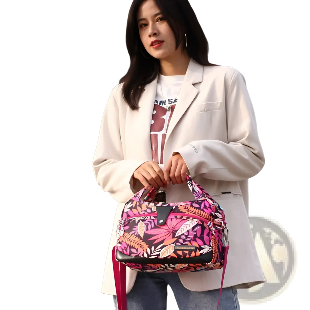 Oxford Cloth Floral Messenger Bag Retro Shoulder Purse