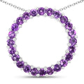 0.72 Carat Genuine Amethyst .925 Sterling Silver Pendant