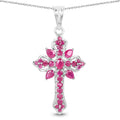 1.85 Carat Genuine Ruby Sterling Silver Pendant