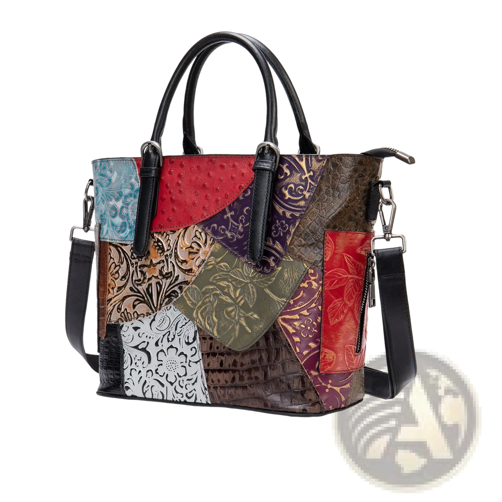 Patchwork Leather Women's Messenger Shoulder Bag