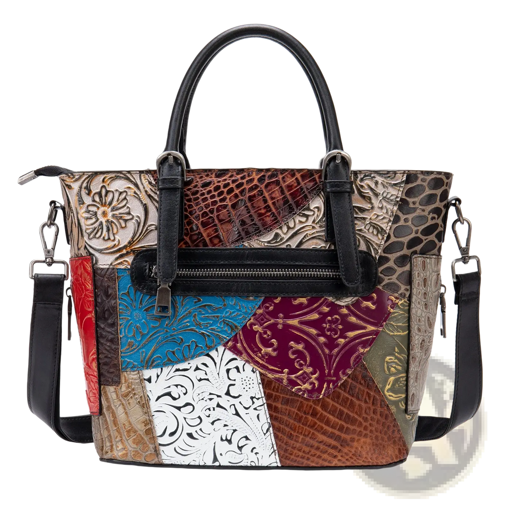 Patchwork Leather Women's Messenger Shoulder Bag