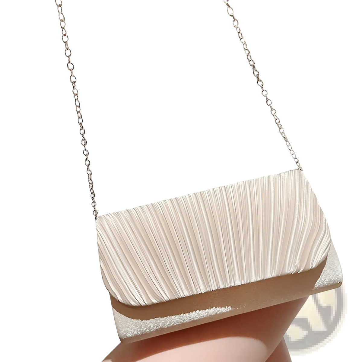 Pleated Satin Clutch Minimalist Women's Evening Bag