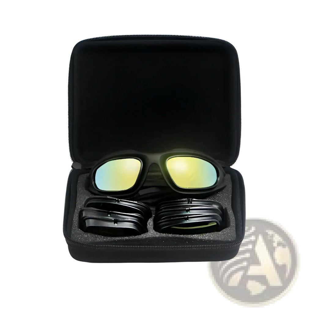 Polarized Tactical Sports Sunglasses with Interchangeable Lenses