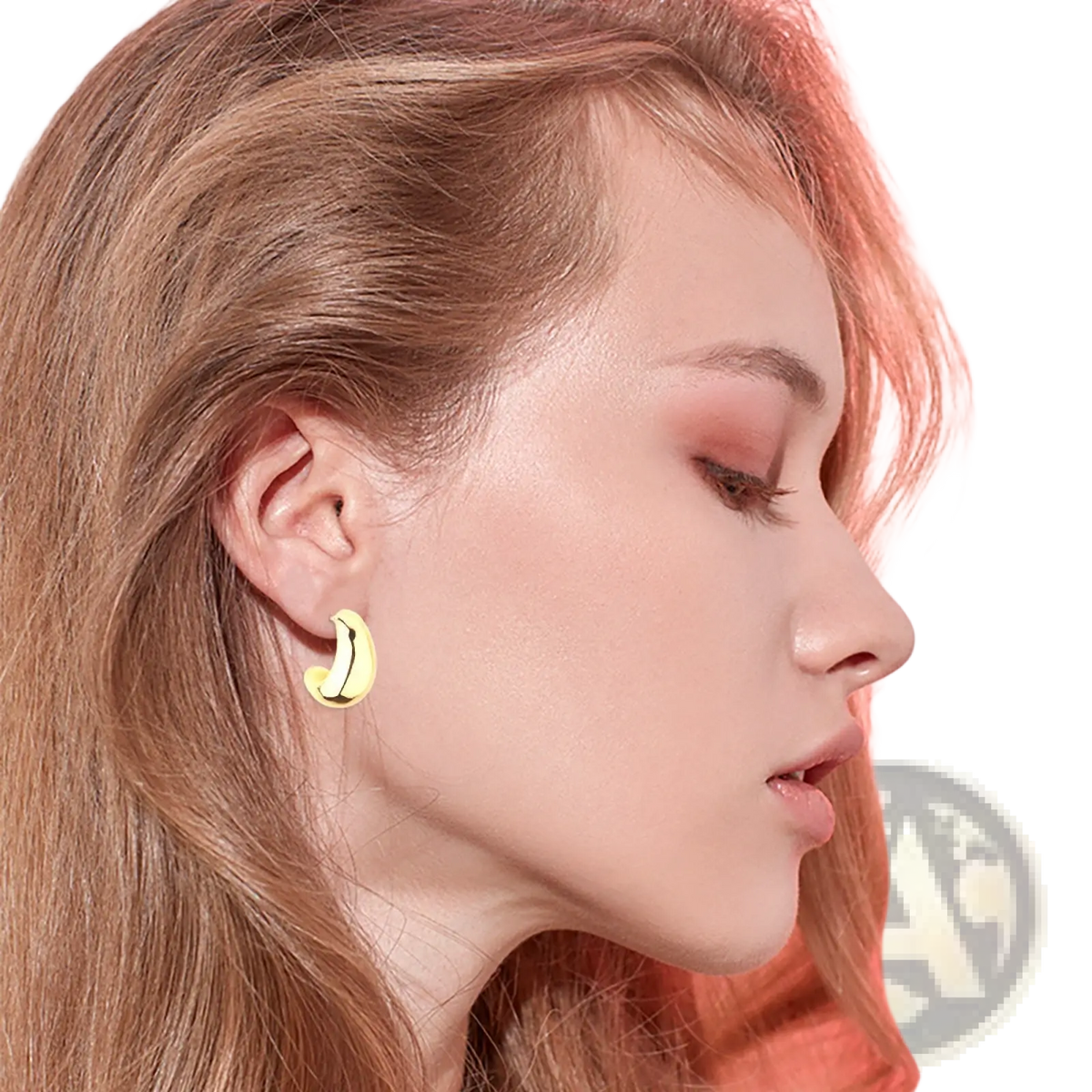 Polished Gold Twisted Rope Hoop Earrings
