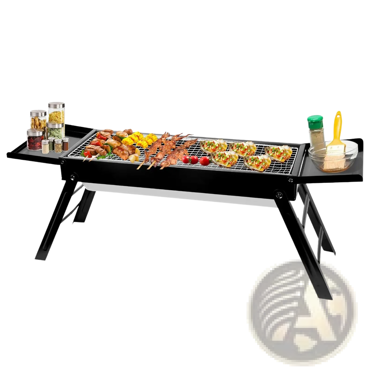 Portable Charcoal Bbq Grill Foldable Stainless Steel Net