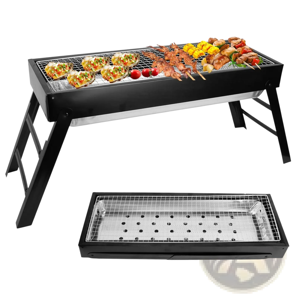 Portable Charcoal Bbq Grill Foldable Stainless Steel Net