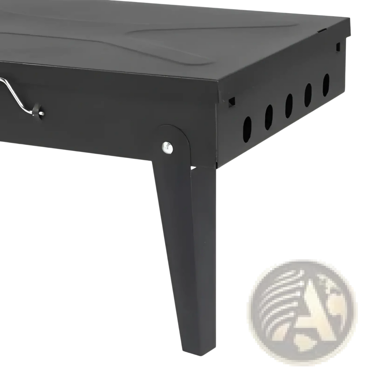 Portable Charcoal Grill 44cm Folding Square Bbq Steel