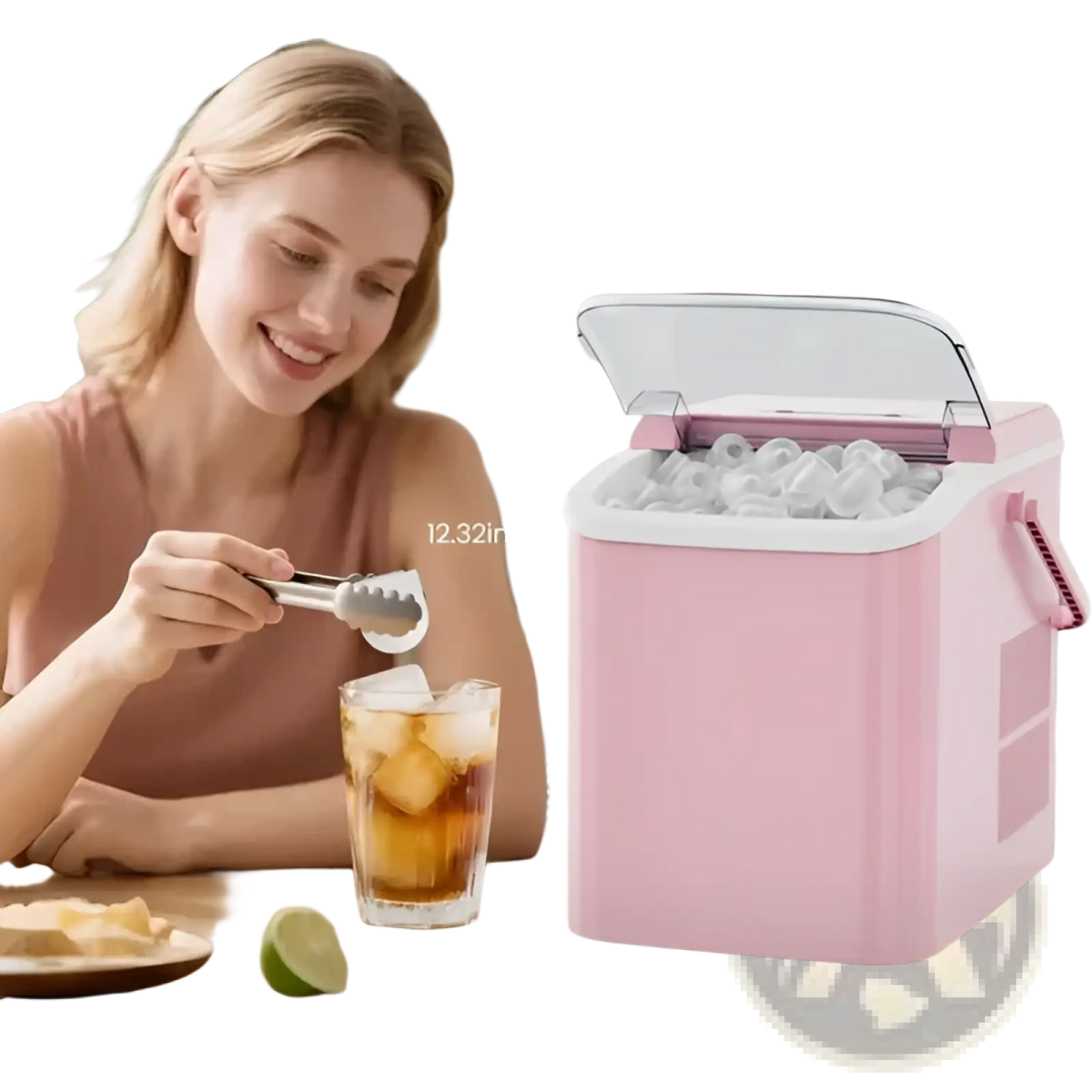 Portable Ice Maker 26lbs Self Cleaning Bullet Machine