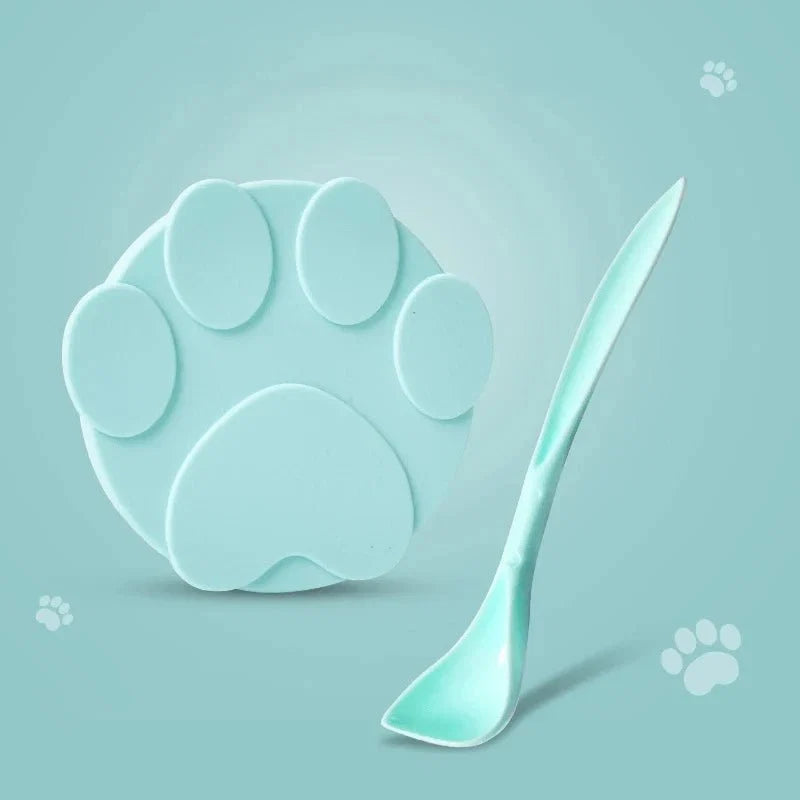 Portable Silicone Pet Food Lid and Spoon Set | 2-in-1 Can Cover and Sealer for Dogs and Cats