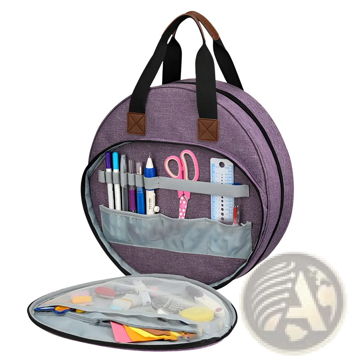 Premium Circular Embroidery and Craft Tool Storage Tote