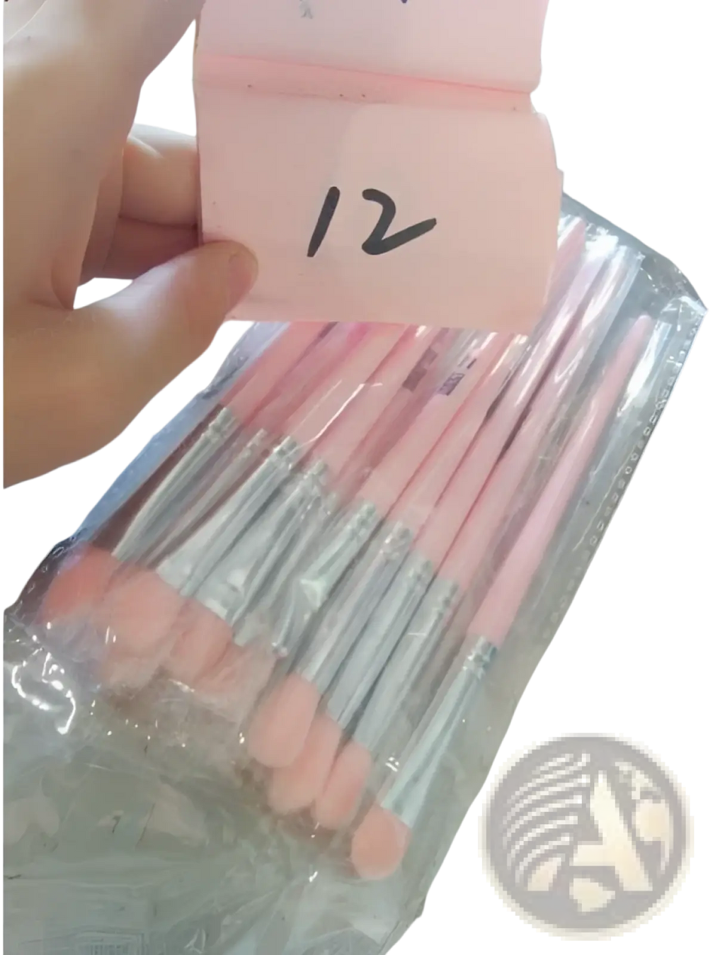 Professional 12 Pcs Pink Eye Shadow Makeup Brush Set