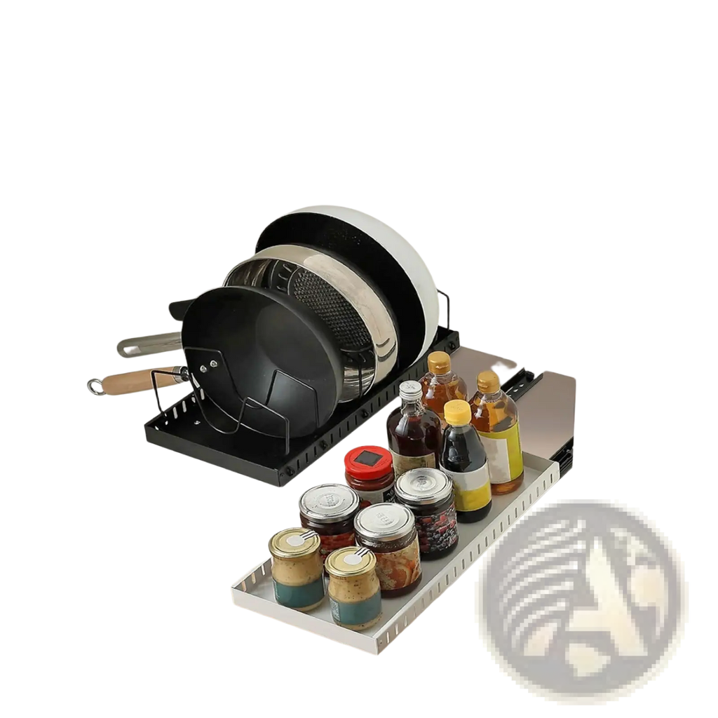 Pull out Pots and Pans Organizer with 8 Dividers