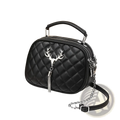 Quilted Handbag with Silver Hardware Chain Strap