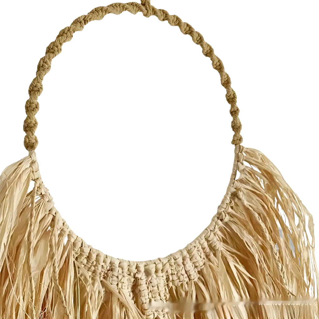 Raffia Wall Decor Boho Macrame Hanging Tapestry