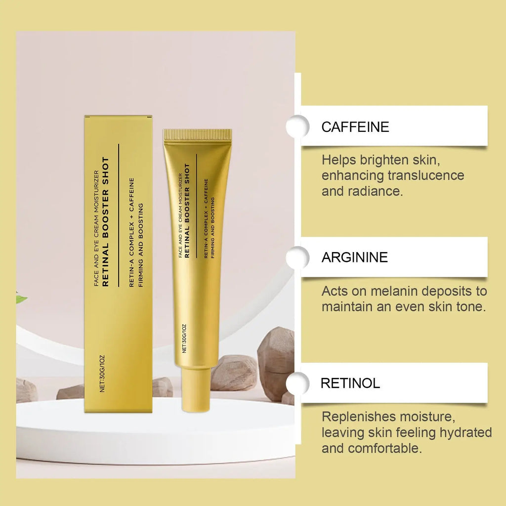 Retinol Firming Cream Gold Booster Shot for Face and Eyes