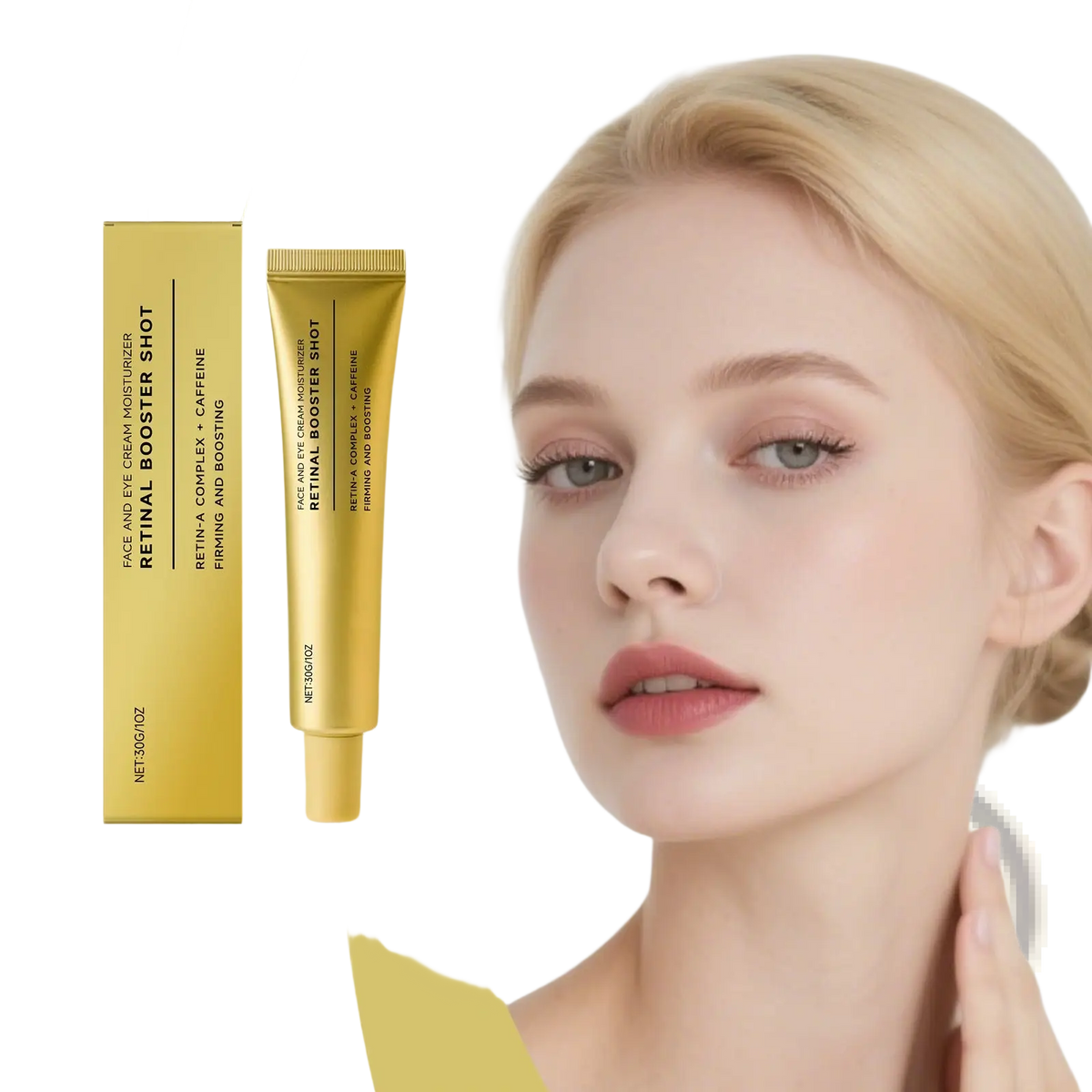Retinol Firming Cream Gold Booster Shot for Face and Eyes