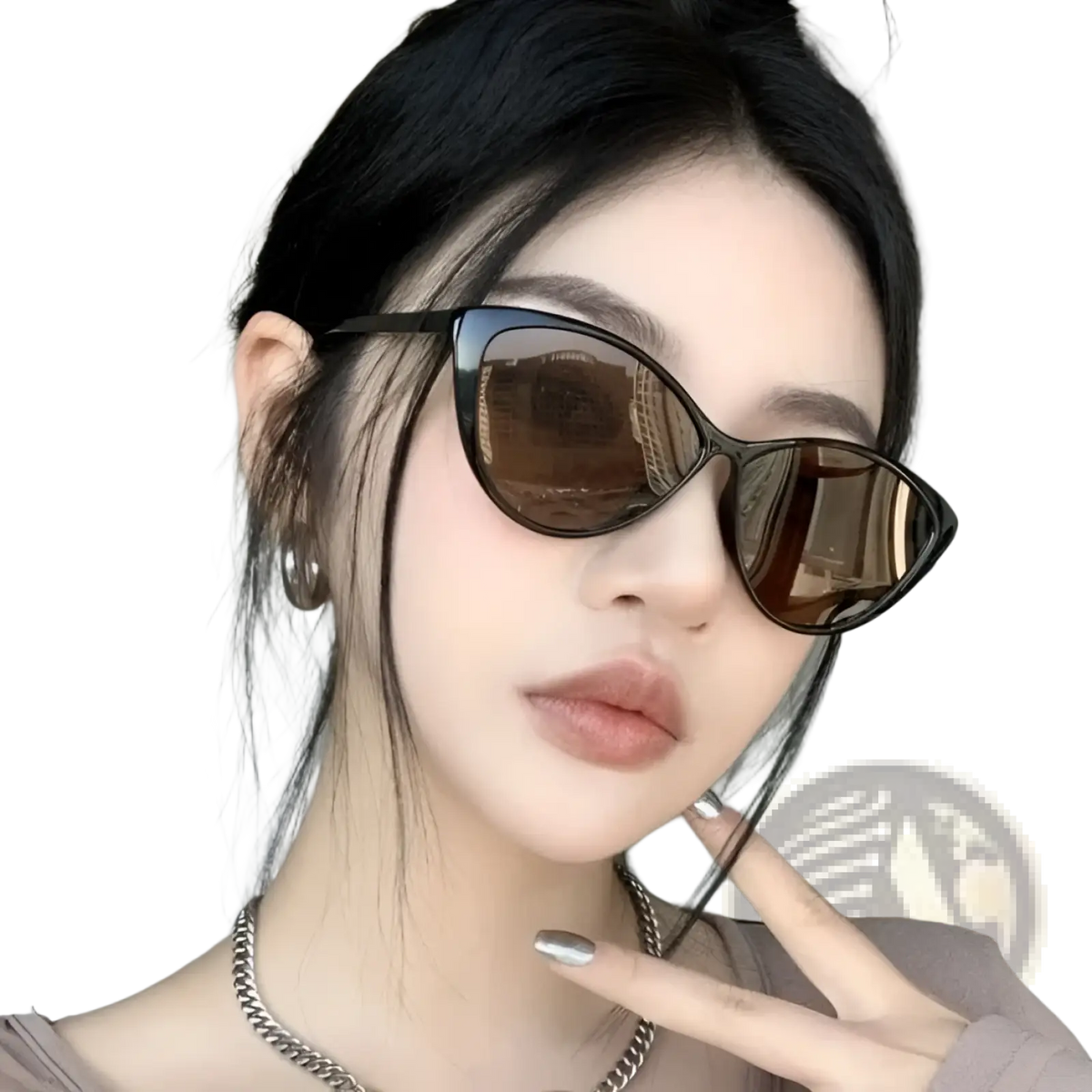 Retro Cat Eye Uv380 Lightweight Fashion Sunglasses