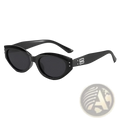 Retro Cat Eye Uv400 Sunglasses with Glossy Modern Frames