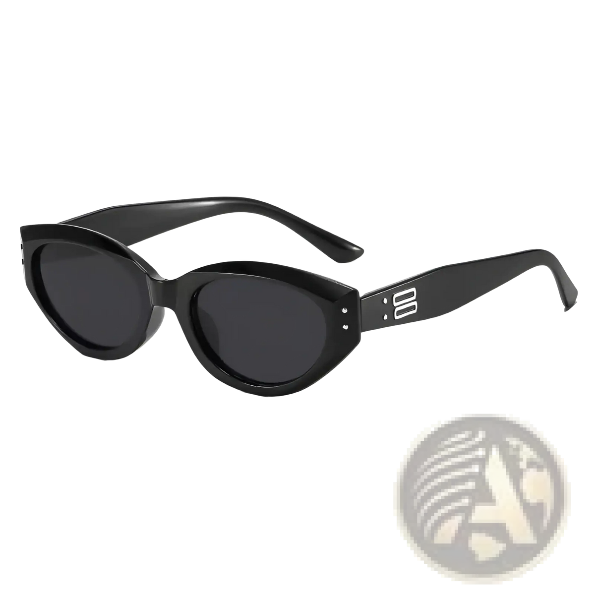 Retro Cat Eye Uv400 Sunglasses with Glossy Modern Frames